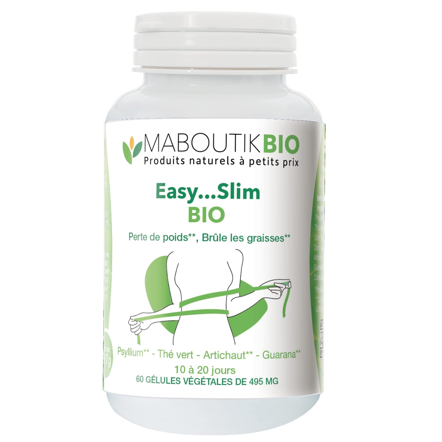 Brûleur de Graisse Puissant extra fort Perte de Poids Rapide minceur/brule graisse homme et femme, ventre plat easy slim maboutikbio, detox foie Coupe Faim Puissant Efficace minceur 100% bio 60 gélule